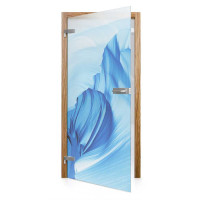 Celoskleněné otočné dveře matné Iceberg